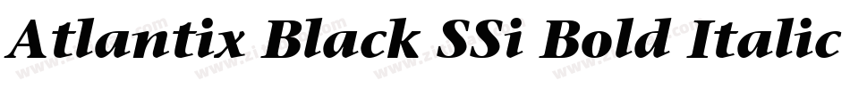 Atlantix Black SSi Bold Italic字体转换